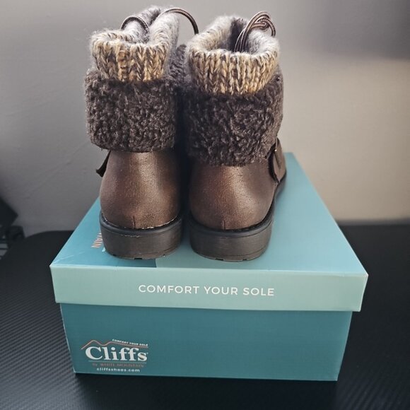 Cliffs by White Mountain Boots Womens 10 M Daley Ankle Bootie Lace Up Comfort - Picture 5 of 10